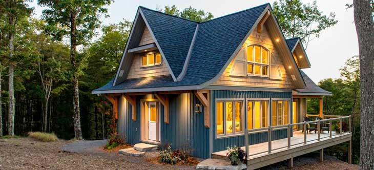 Grouse Lane Model | Custom Retreat House Plans Grouse Lane model year-round green living cottage retreat design