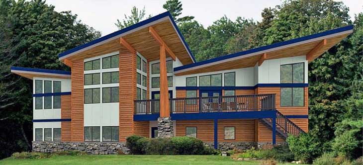 Portico Model | Innovative Modern House Plans Portico model featuring innovative modern home package design